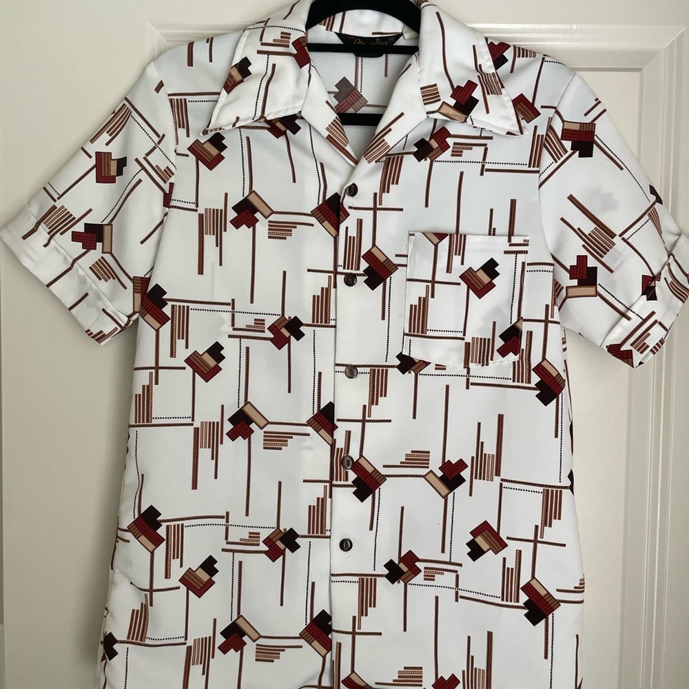 Mr. Jan Made in California Geometric Button Down Shirt